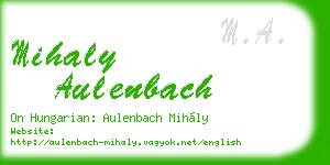 mihaly aulenbach business card